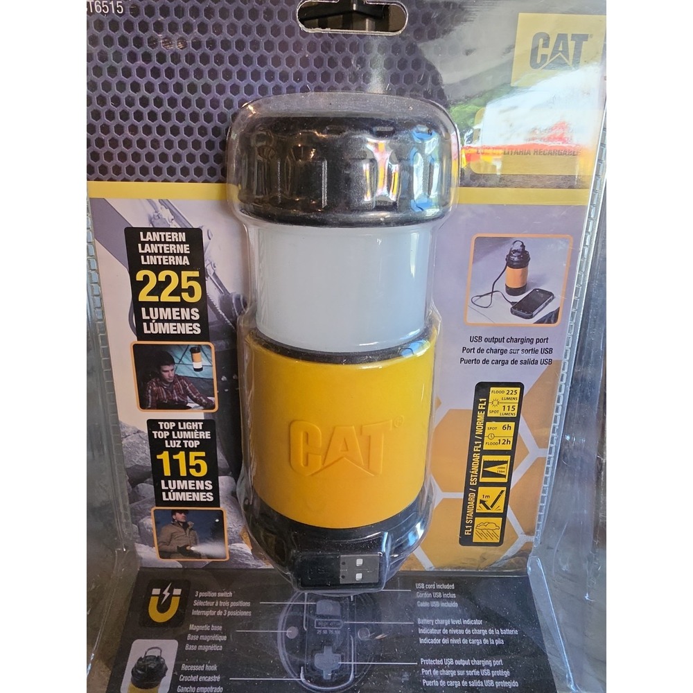 CAT CT6515 Dual Function Rechargeable Utility Light Up To 225 Lumen Lantern(V5)